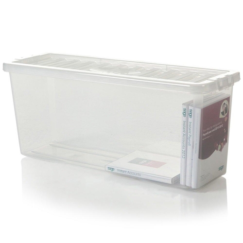 en caso extremadamente Incomodidad Caja de plástico guarda DVDs 59,5*19,5*25cm - orden en casa